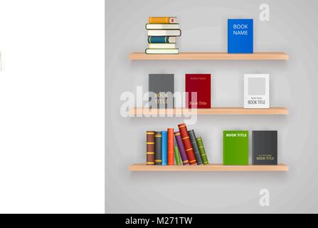 Satz von Holz Regale Stock Vektor