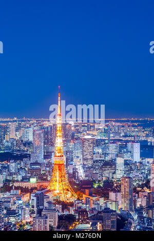 Tokyo Tower Tokyo Skyline City Lights Stockfoto