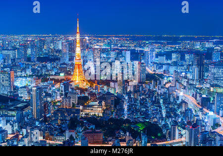Tokio Skyline Tokyo Tower City Lights