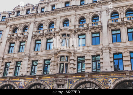 LONDON, GROSSBRITANNIEN, 11. August 2014: schöne Architektur in London City Center in der Nähe von Regent Street. Stockfoto
