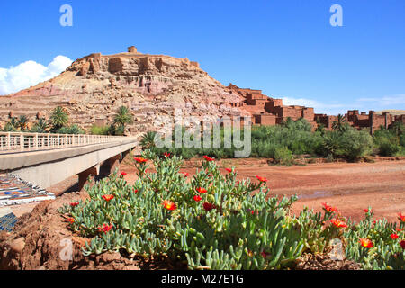 Kasbah Ait Ben Haddou (Ait Benhaddou), Atlas, Marokko, Nordafrika. Weltkulturerbe der UNESCO Stockfoto