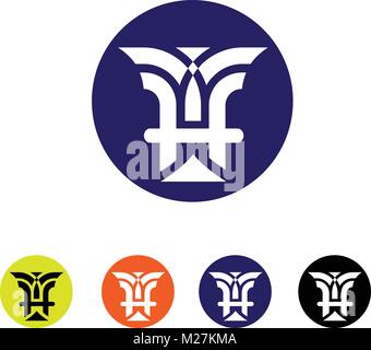 Buchstabe H Emblem klassische Monogramm Design anmutige Vorlage. Elegante Linie Kunst Logo Design Stock Vektor