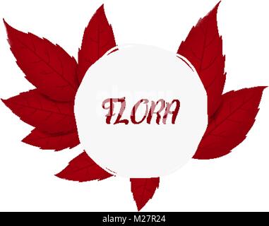 Vektor floral background Abbildung mit rote Blätter Stock Vektor