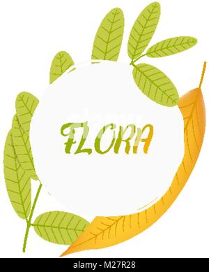 Floral background mit Blättern in hellen Farben Stock Vektor