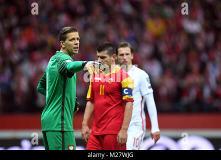 8 Oktober, 2017 - Warschau, Polen: Fußball WM 2018 Qualifikation Rusia Polen - Montenegro o/p Wojciech Szczesny (Polen) Stockfoto