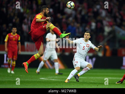 8 Oktober, 2017 - Warschau, Polen: Fußball WM 2018 Qualifikation Rusia Polen - Montenegro o/p Krzysztof Maczynski (Polen) Stockfoto