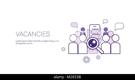 Stellenangebote Job Position Business Konzept Vorlage Web Banner mit Kopie Raum Stock Vektor