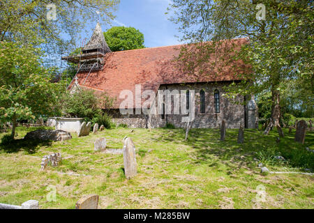 Kirche St. Maria, der Jungfrau, Apuldram, West Sussex, Großbritannien Stockfoto