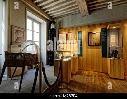 Neben dem Canal Les ist der Louis Pasteur Museum, Dole, Frankreich Stockfoto