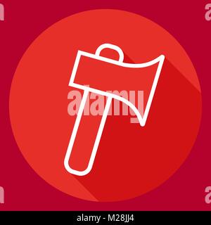 Auf das Symbol Lineare ax Flat Style Stock Vektor