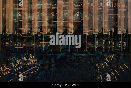 Hinweise zur Piano keys Stockfoto