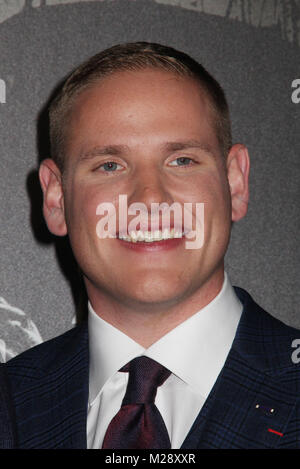 Burbank, Kalifornien, USA. 5. Februar, 2018. Spencer Stein 02/05/2018 Die Weltpremiere von "Die 15:17 bis Paris' an Der sjr Theater bei Warner Bros Studios in Burbank, CA Foto: Cronos/Hollywood News Credit: Cronos/Alamy Leben Nachrichten gehalten Stockfoto