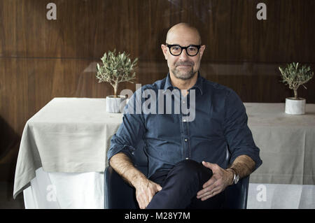 Rom, Italien. 5. Februar, 2018. Stanley Tucci besucht die "endgültige Portrait" fotoshooting im Hotel Eden am 5. Februar in Rom, Italien 2018. | Verwendung weltweit Quelle: dpa/Alamy leben Nachrichten Stockfoto