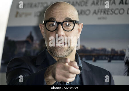 Rom, Italien. 5. Februar, 2018. Stanley Tucci besucht die "endgültige Portrait" fotoshooting im Hotel Eden am 5. Februar in Rom, Italien 2018. | Verwendung weltweit Quelle: dpa/Alamy leben Nachrichten Stockfoto