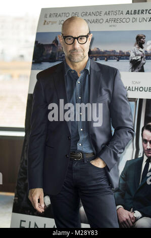 Rom, Italien. 5. Februar, 2018. Stanley Tucci besucht die "endgültige Portrait" fotoshooting im Hotel Eden am 5. Februar in Rom, Italien 2018. | Verwendung weltweit Quelle: dpa/Alamy leben Nachrichten Stockfoto