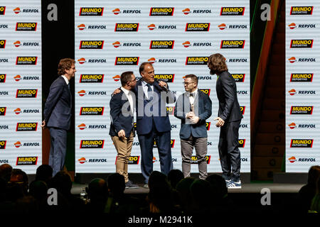 Barcelona, Spanien. 5. Februar, 2018. 70 Mundo Deportivo Gala am 5. Februar 2018 in Barcelona, Spanien. Tebas. Credit: UKKO Images/Alamy leben Nachrichten Stockfoto