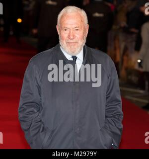 Sir Robin Knox-Johnston "Äãattends Weltpremiere der Barmherzigkeit - London, UK (06.02.2018) | Verwendung weltweit Stockfoto