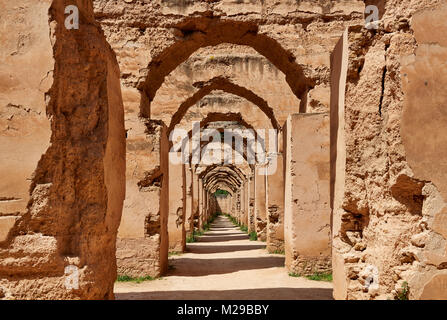 Heri es-Souani, Imperial Marstall, Meknes, Marokko, Afrika Stockfoto