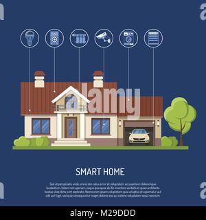 Smart Home und Internet der Dinge Stock Vektor