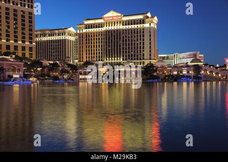 LAS VEGAS, USA - 14. APRIL 2014: Caesars Palace Hotel in Las Vegas. Es ist unter den 15 grössten Hotels der Welt mit 3.960 Zimmern. Stockfoto