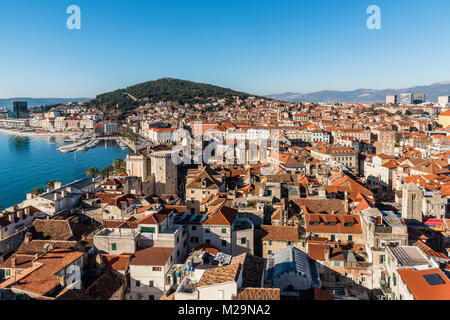 Altstadt Skyline, Split, Dalmatien, Kroatien Stockfoto