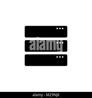 Symbol für den -Server. Computer Server Symbol im flachen Stil Stock Vektor
