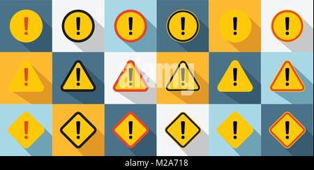 Eingestellt von Vorsicht Symbole. Stock Vektor