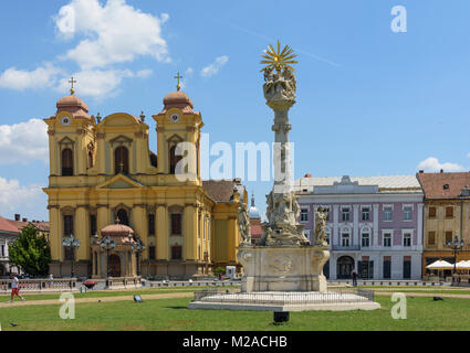 Timisoara, Rumänien. Unirii Square. Stockfoto