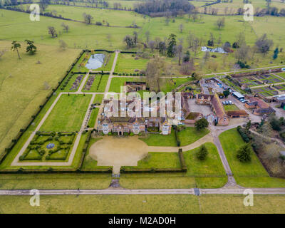 Godinton Haus & Gärten, Ashford, Kent Luftaufnahme Stockfoto