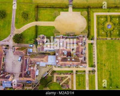 Godinton Haus & Gärten, Ashford, Kent Luftaufnahme Stockfoto