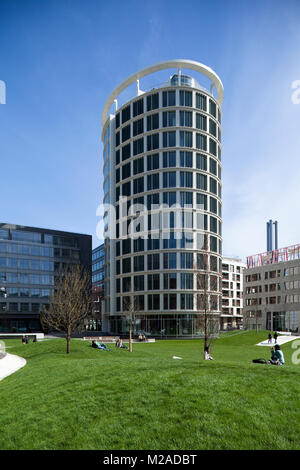 Büro-/Plaza" in der HafenCity, Hamburg von dem amerikanischen Architekten Richard Meier & Partner Stockfoto