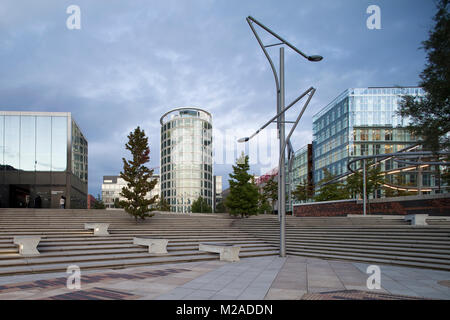 Büro-/Plaza" in der HafenCity, Hamburg von dem amerikanischen Architekten Richard Meier & Partner Stockfoto