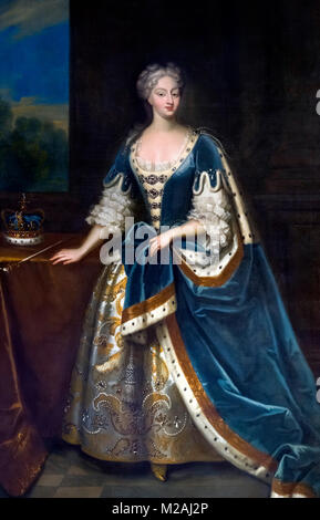 Caroline von Ansbach (1684-1737) von Enoch Seeman, Öl auf Leinwand, c 1730. Caroline war Königin von Großbritannien als Ehefrau von König George II. Stockfoto