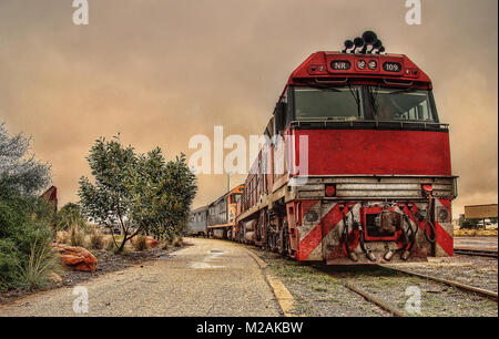 The Ghan Australien im Jahr 2015 getroffen Stockfoto