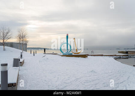 Zeitgenössische Kunst außerhalb Astrup Fearnley Museum, Oslo, Norwegen Stockfoto