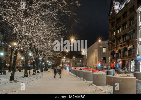 Die Karl Johans Gate, Oslo Stockfoto