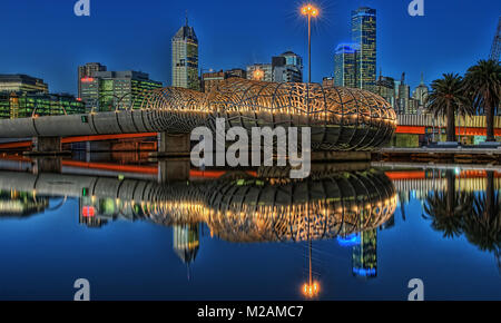 Melbourne Webb Brücke im Jahr 2015 getroffen Stockfoto