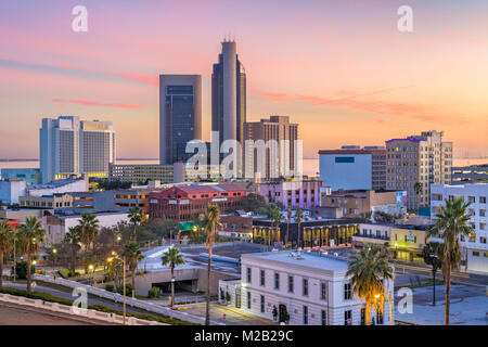 Corpus Christi, Texas, USA die Skyline in der Dämmerung. Stockfoto