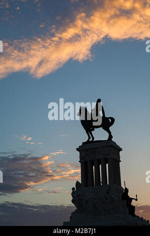 Denkmal für Allgemeine Maximo Gomez, Monumento Maximo Gomez, in Havanna, Kuba, Karibik, Karibik, Mittelamerika - Mann auf Pferd, Skulptur Statue Stockfoto