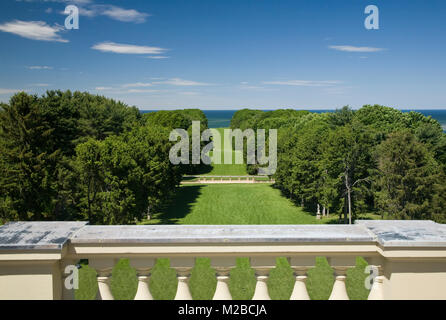 Die große Liegewiese am Kran Estate, Castle Hill Mansion auf dem Kran Immobilien, Ipswich, MA Stockfoto