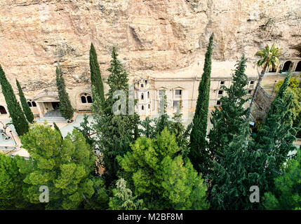 Santuario de la Virgen de la Esperanza. Das Heiligtum befindet sich in einer Höhle in den Felsen geschnitzt 6 km entfernt von der Stadt Parroquias. Die erste Info Stockfoto