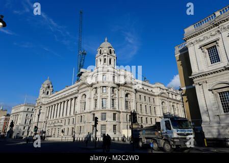 Alte Bürogebäude London Sanierung zu Luxus Hotel & Residence durch Toureen Gruppe für Raffles 1. Eigentum der Kette in Großbritannien. Bau Stockfoto