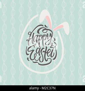 Frohe Ostern - moderne Vektor feier Plakat mit Kalligraphie text Stock Vektor