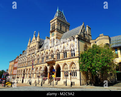 Northampton City Guildhall. Neo-gotischen Architektur Gebäude im Vereinigten Kngdom. Stockfoto