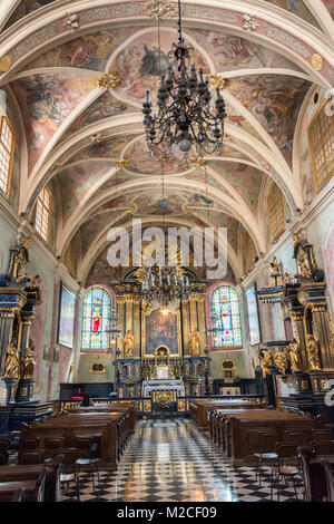 In der St. Barbara Kirche, alte Stadt Krakau, Polen Stockfoto