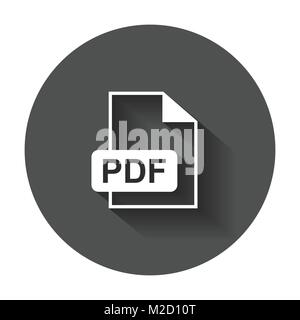 PDF-download Vektor icon. Einfache flache Piktogramm für Business, Marketing, Internet Konzept. Vector Illustration mit langen Schatten. Stock Vektor