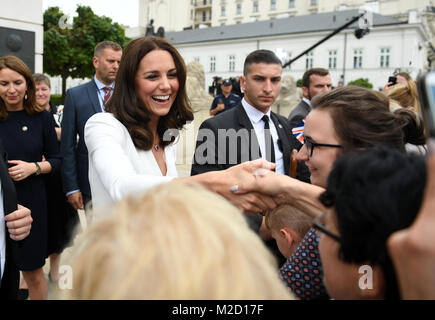 William und Kate zu Besuch in Polen Stockfoto