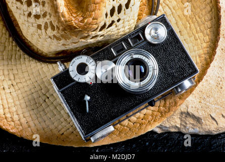 Old Style Film Kamera in den 40er und 50er Jahren machte irgendwann den Backstein Kamera genannt. Stockfoto