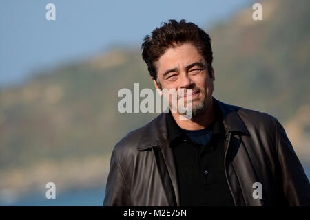 Benicio del Toro beim Fotocall zu'Escobar: Paradise Lost" im Rahmen des Filmfestes in San Sebastian/Spanien am 26.09.2014 Stockfoto