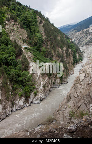 Die Himalaya Landschaften aus dem Roadtrip zum Spiti Tal in Himachal Pradesh, Indien. Stockfoto